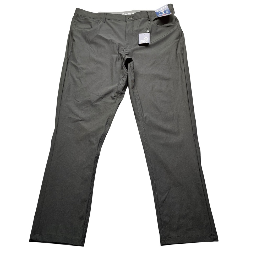 Chaps Mens 38x32 Slim Fit Everyday Performance Pants Charcoal Gray NWT CM34WB950